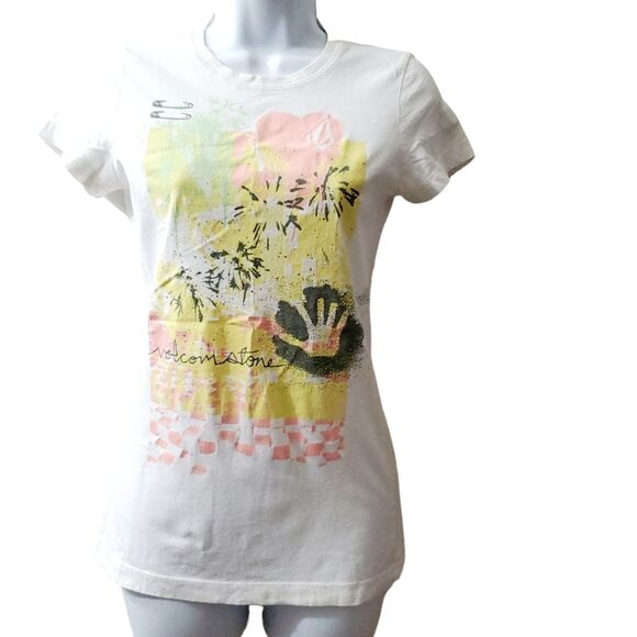 Vintage y2k 2000s Volcom Womens Punk Emo Skater Tee Shirt - Picture 1 of 6
